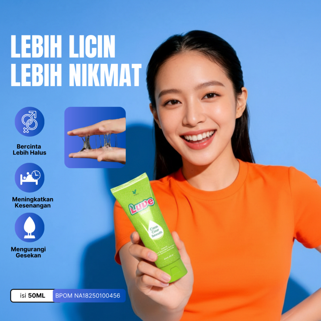 Verba Luve Herbal Clean Clear Smooth Pelumas Gel Seks Pria & Wanita 50 ml Aman BPOM