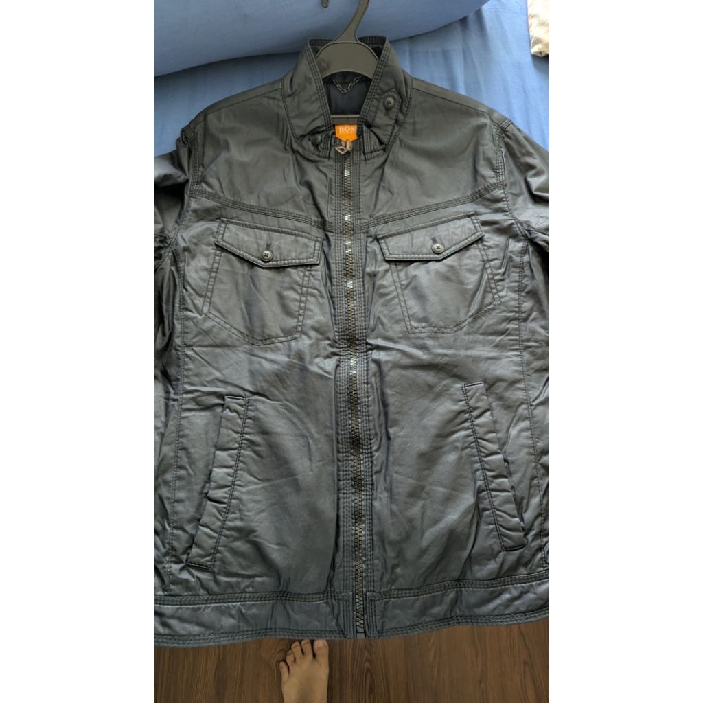Jaket Hugo Boss Biker Dark Navy Ori