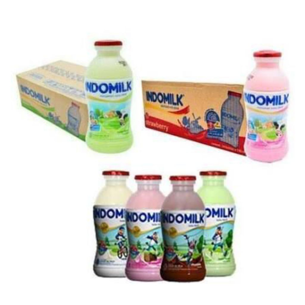 Indomilk Susu Cair Botol 190ml - Tinggi Kalsium, Fosfor, dan Vitamin D