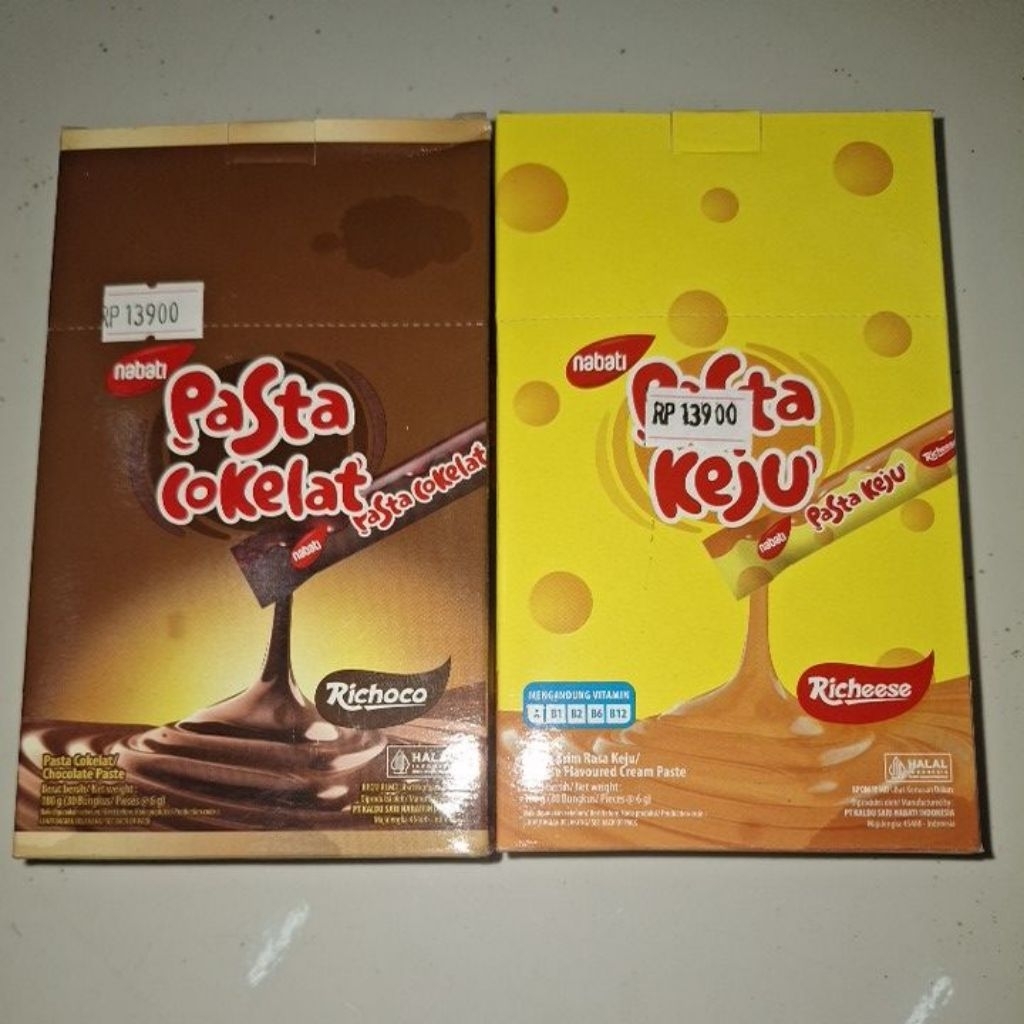 Pasta Keju Coklat Nabati - Keju 1 Box isi 30 Pcs