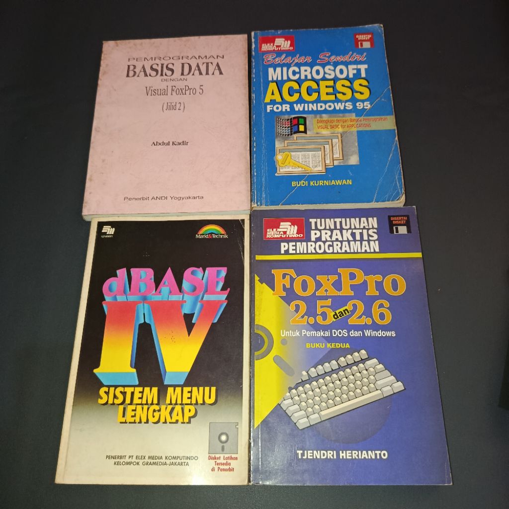 Buku IT Komputer Lawas Jadul Satuan - Database Klasik, FoxPro, dBase, Access (Preloved)