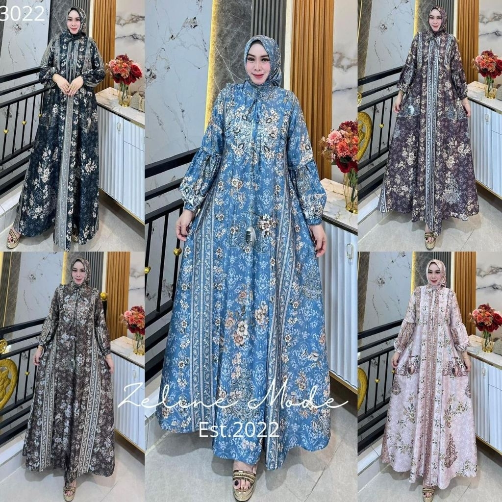 gamis set outer terbaru by zeline mode