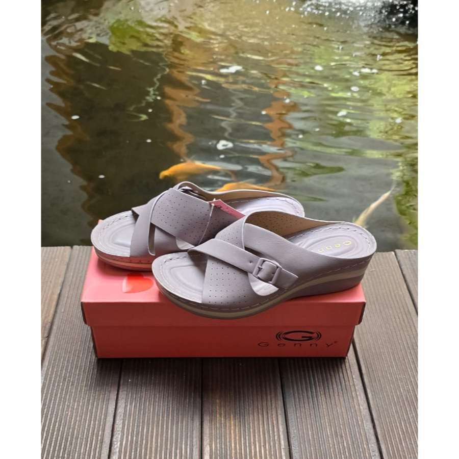 GENNY ORIGINAL. 1022039 UNGU. IMPORT SEPATU SANDAL WANITA. NEW WITH BOX