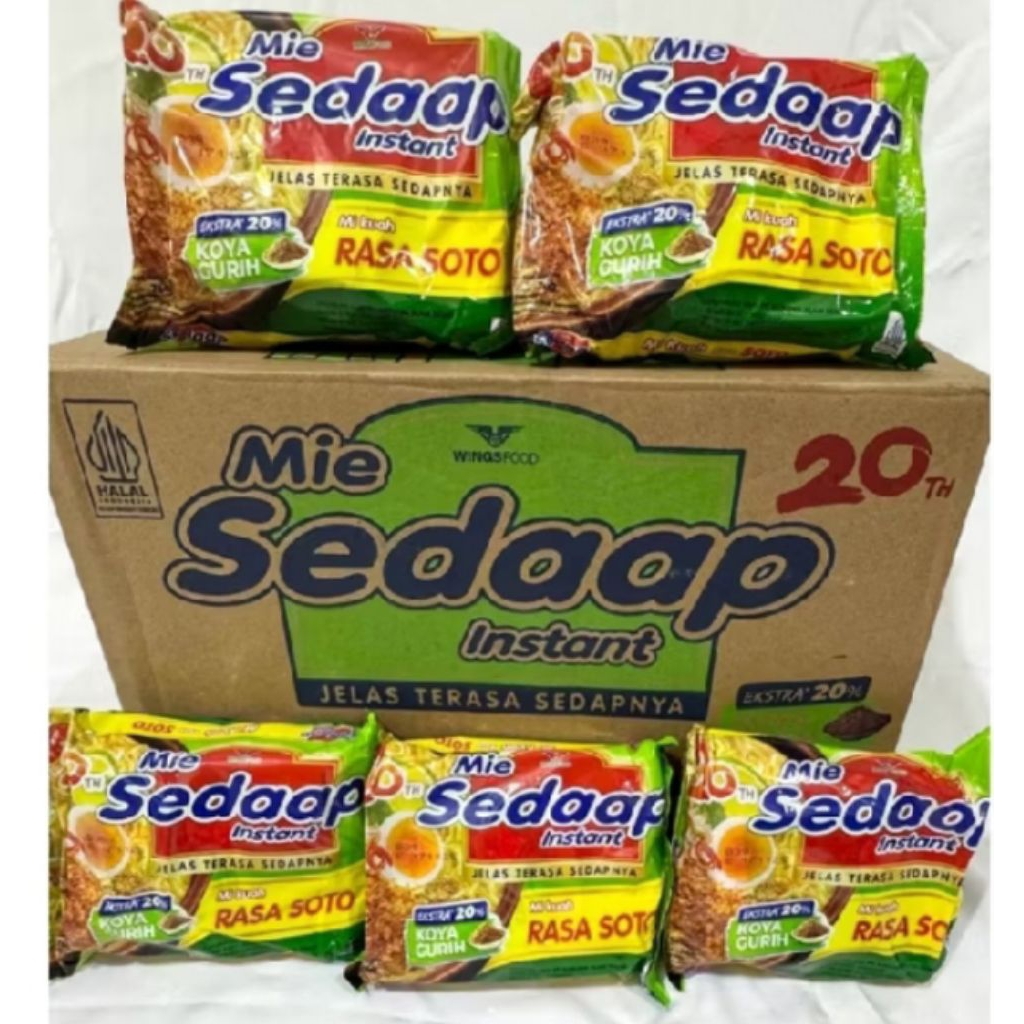 Sedaap Kuah Soto Ayam Bawang 1 Dus isi 40pc Mie Sedaap Soto/Mie Sedaap Ayam Bawang