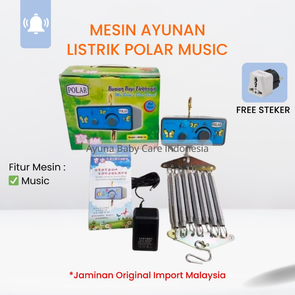[Free Packing] MESIN AYUNAN LISTRIK BAYI POLAR MUSIK / Ayunan Listrik Bayi
