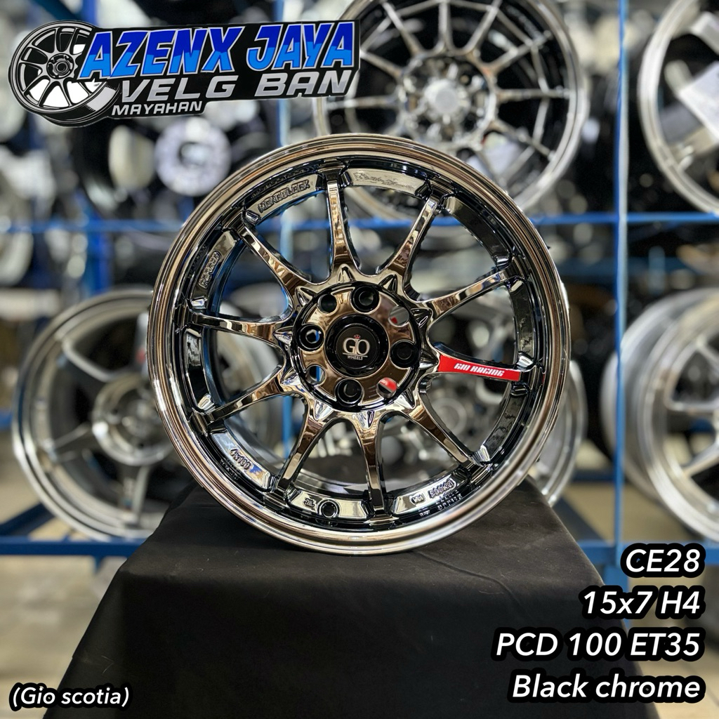 velg mobil CE28 R15 black chrome