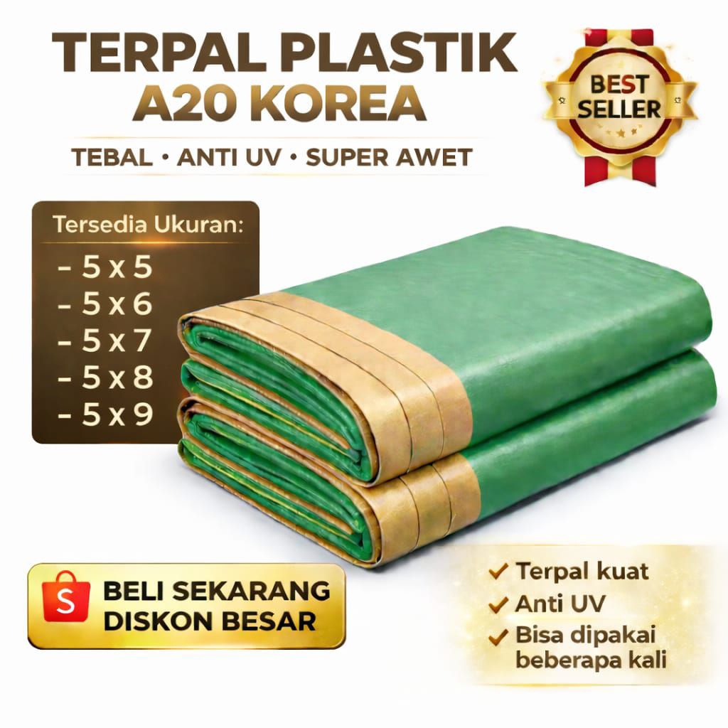 Terpal Korea A20 5x5 5x6 5x7 5x8 5x9 terpal tenda terpal plastik terpal truk terpal fuso terpal mura