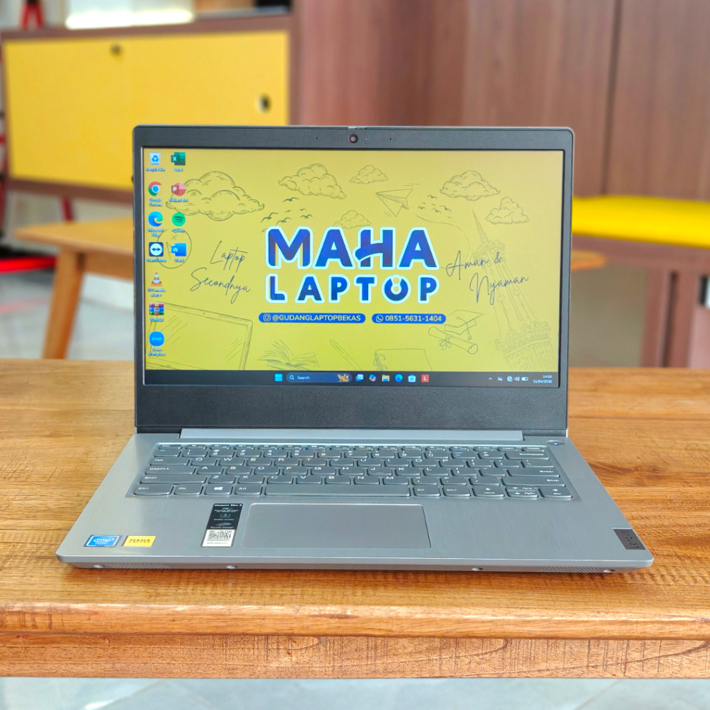 Laptop 2 jutaan Lenovo Ideapad Slim 3 14IGL05 SSD NVMe 256GB Slim Office Browsing Kuliah Kerja Admin