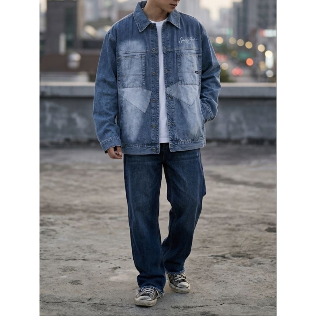 00's Sean John Oversized Denim Jacket size XXL