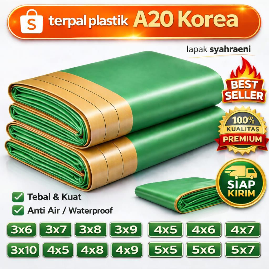 PROMO terpal Waterproof  army gold type A20 4x5 3x6 3x7 4x6 4x7 5x5 5x6 5x7 5x8 terpal tenda terpal 