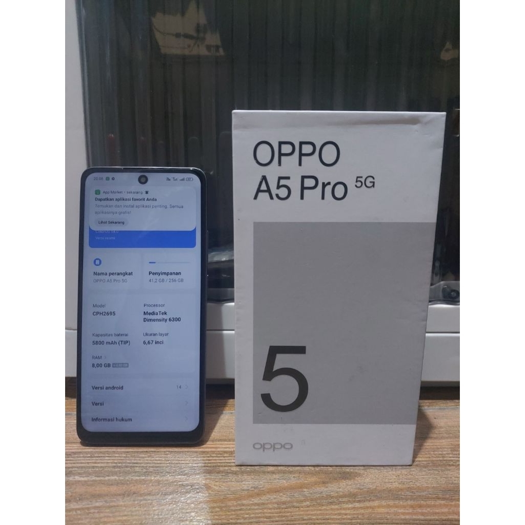 HP SMARTPHONE ANDROID OPPO A5 Pro 5G RAM 8+8/256GB MULUS NO MINUS FULLSET