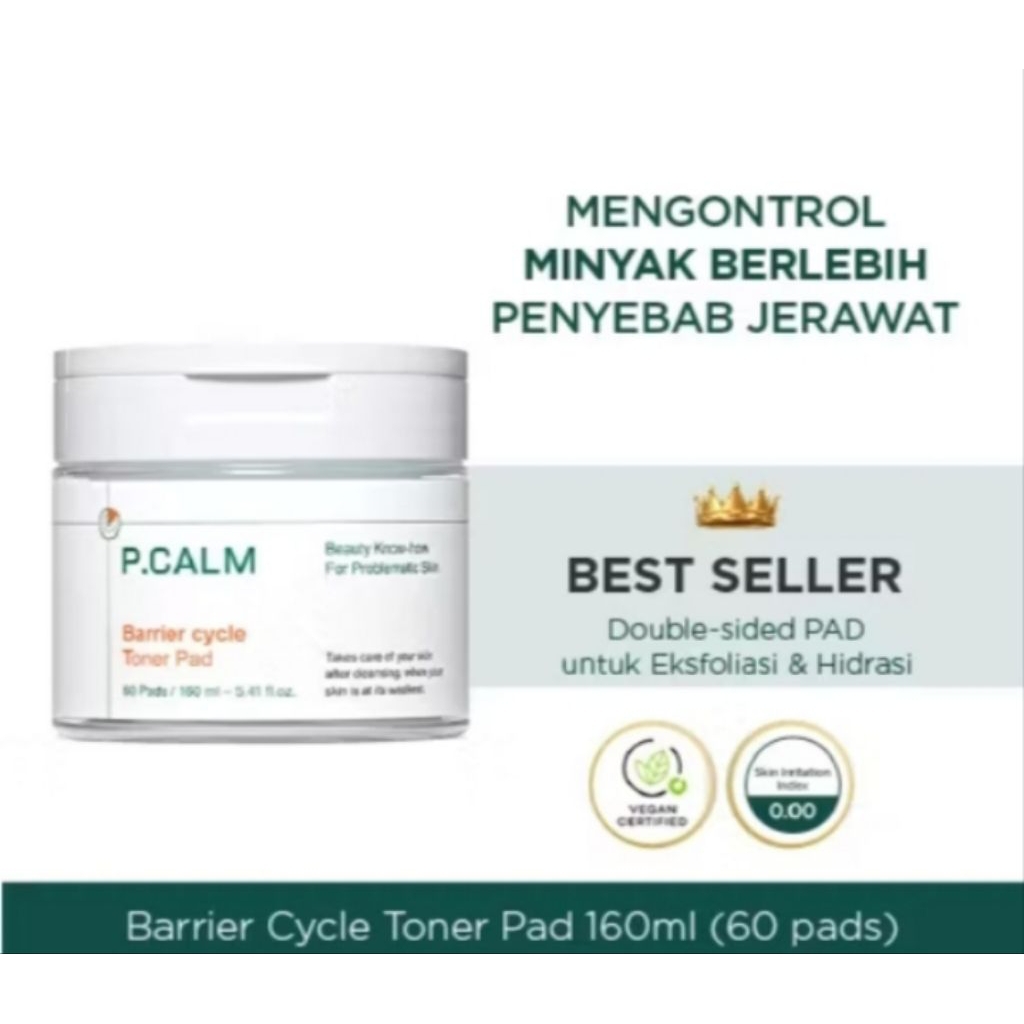 P. CALM Barrier Cycle Toner Pad 160ml (60pads)