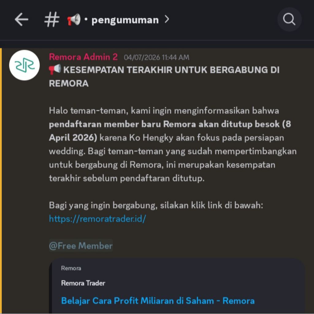 AKUN ASLI DISCORD REMORA