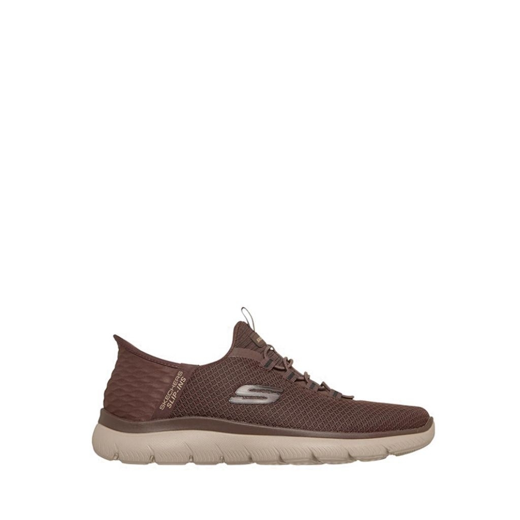 Sepatu Latihan Pria Skechers Slip-Ins Summits - Cokelat original