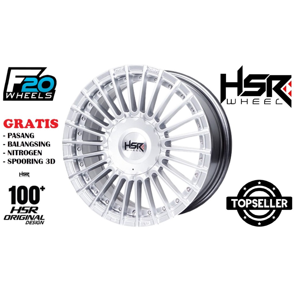 PROMO VELG R15 HSR AMARASI JD7020 HSR R15 LEBAR 6,5 PCD 5X100-114,3 ET40 HYPER SILVER