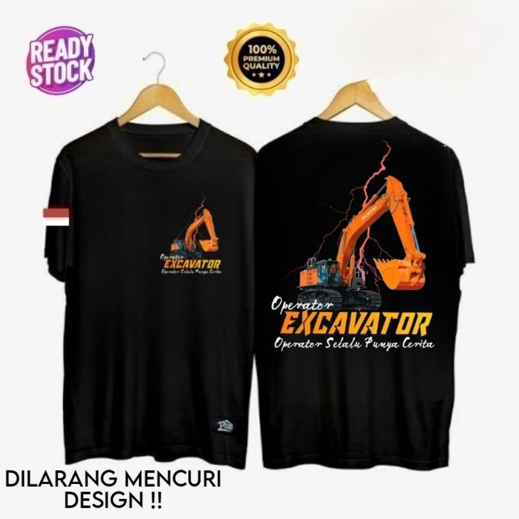 KAOS TSHIRT OPERATOR EXCAVATOR HITACHI//TSHIRT NEW