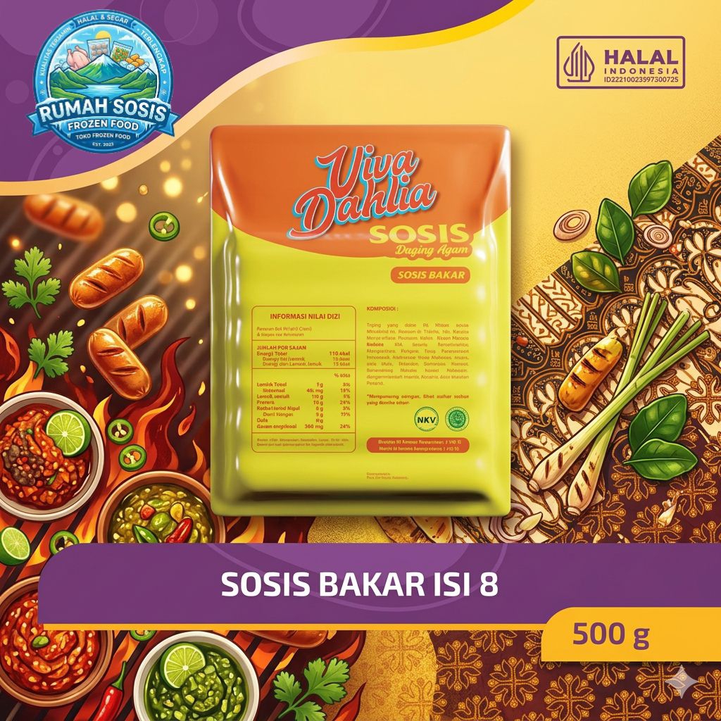 Rumah Sosis Vida sosis bakar isi 8new 500gram
