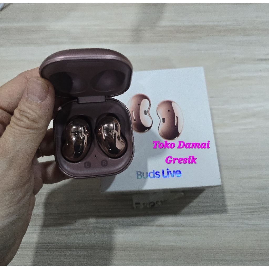 Preloved TWS Samsung Buds Live Original Rose Gold normal Mulus