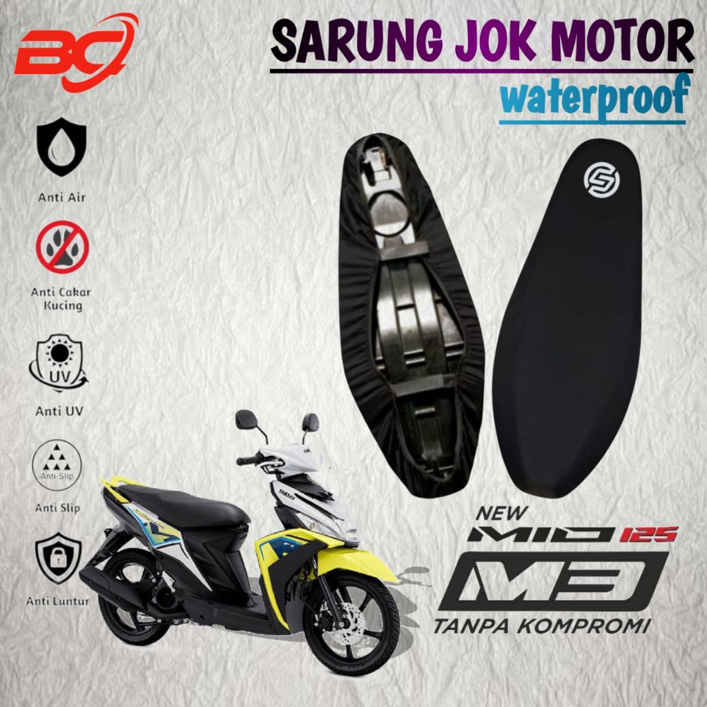 sarung jok motor YAMAHA MIO M3,MIO M3 OLD,cover jok motor anti air,anti slip,anti cakar kucing
