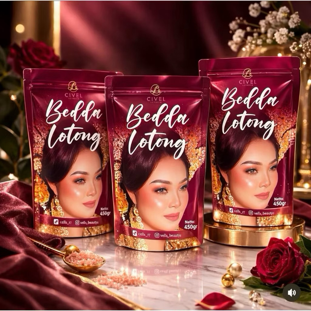 3PCS LULUR CIVEL BY VELLS BEAUTY 450GR BPOM