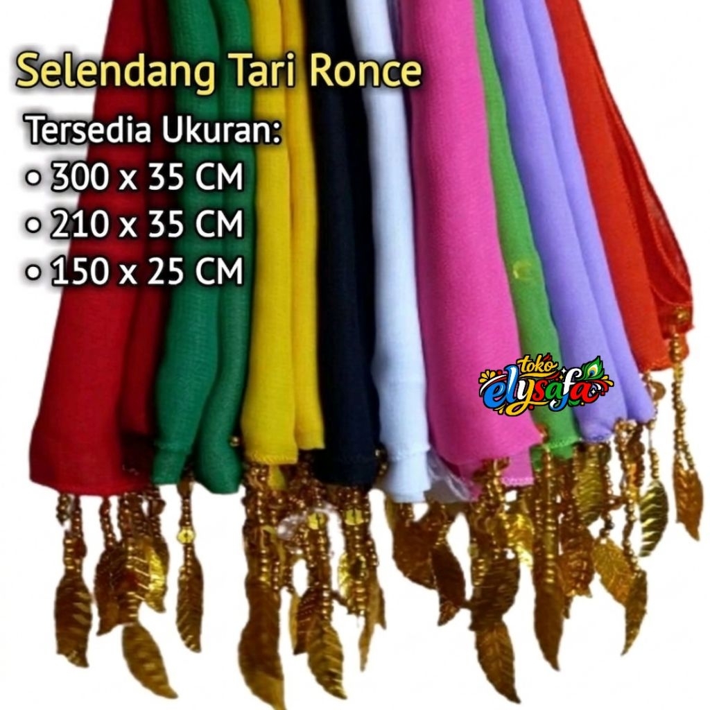 Selendang Tari Ronce Dewasa, selendang tari Ronce Anak, sampur tari anak Paud termurah
