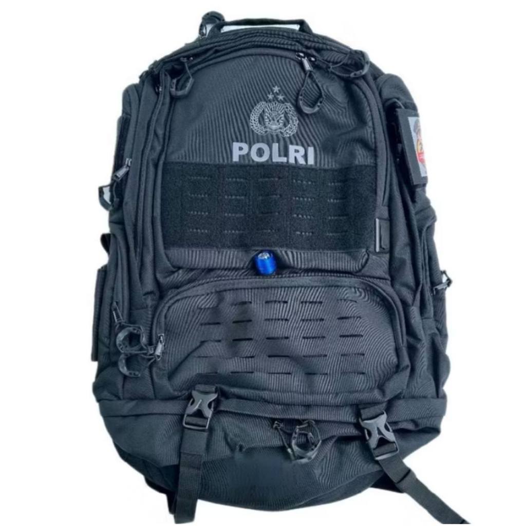 Tas Ransel besar Polri Jatah Hitam - Desain Keren, Tahan Air
