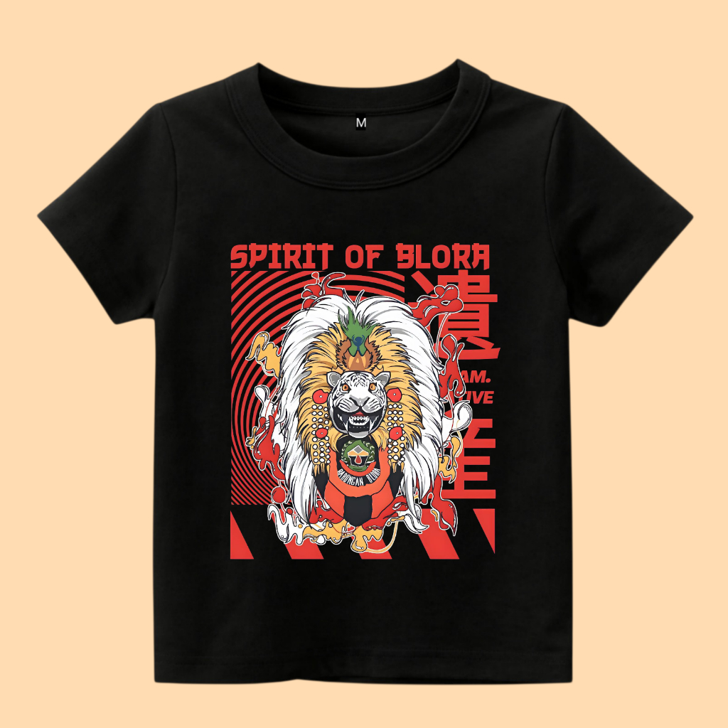 Baju kaos anak gambar Barong Blora mustika