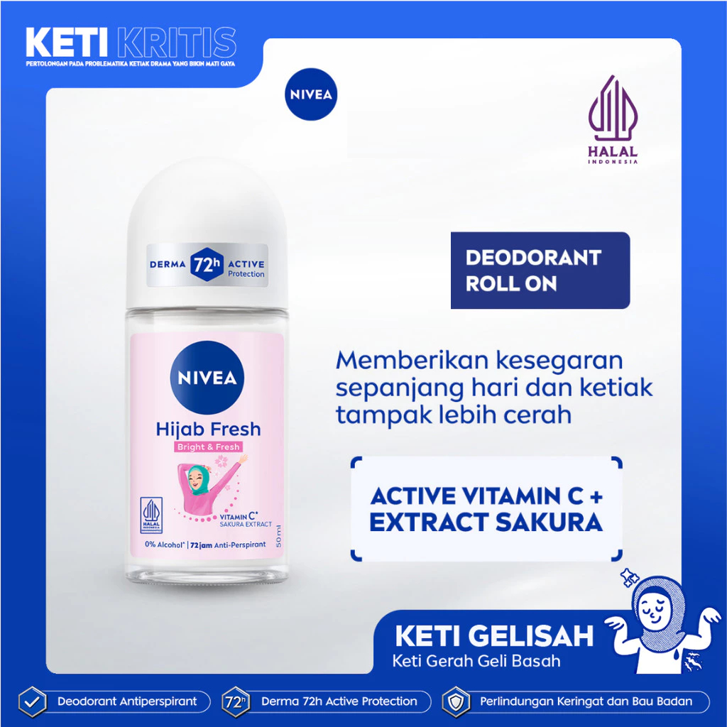 Nivea Whitening Hijab Fresh Deodorant Spray & Roll On