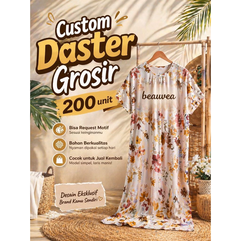 Custom Daster Grosir Lusinan