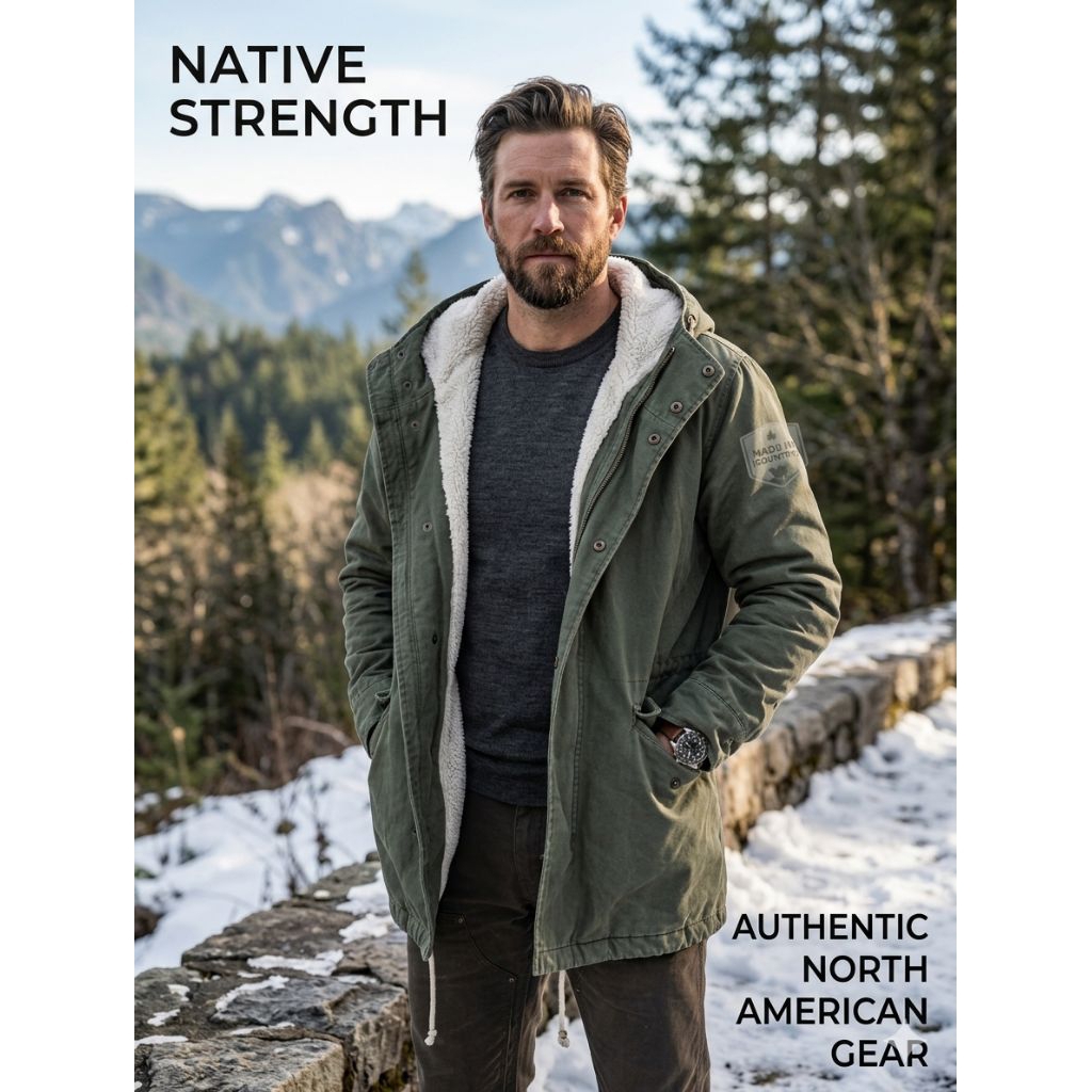 Parka army inner sherpa