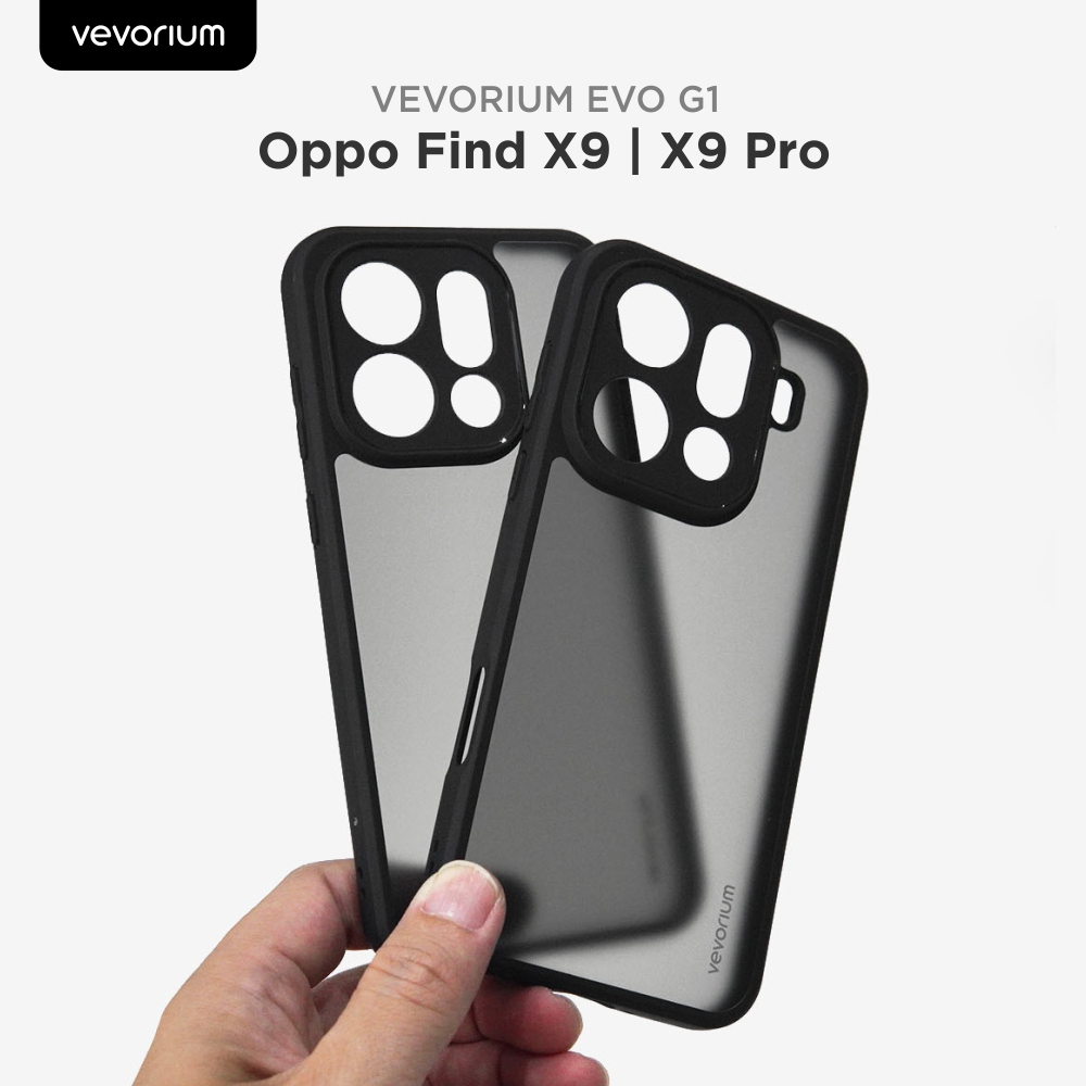VEVORIUM EVO G1 OPPO Find X9 Pro | Find X9 | Hybrid 2in1 Hard Soft Case | Semi Transparan