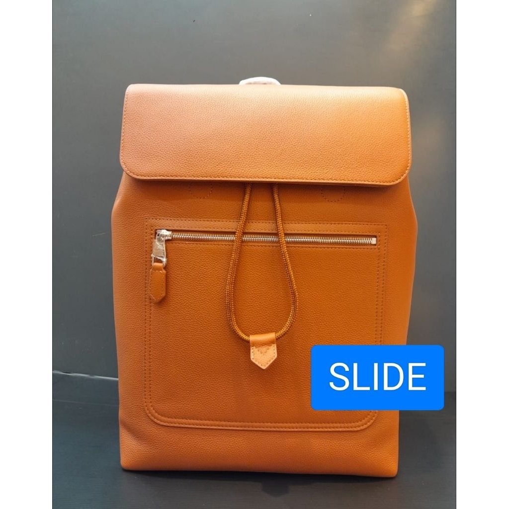 RANSEL BAGPACK PRIA L'11097 AEROGRAM LEATHER ORANGE MIROR VIP