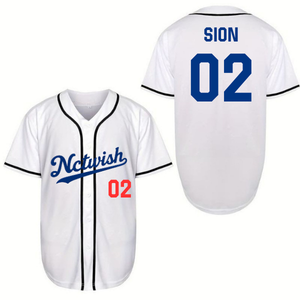 Baju jersey baseball kpop korea atasan bisbol softball nct wish putih