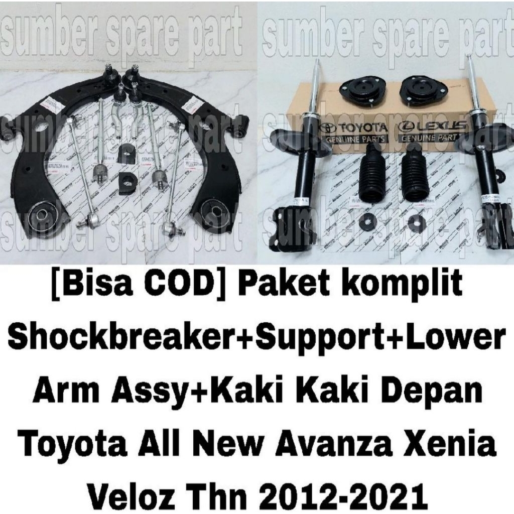 Paket Komplit Kaki Kaki Depan 18Pc All New Avanza Xenia Veloz Shockbreaker Set & Lower Arm Assy Set 