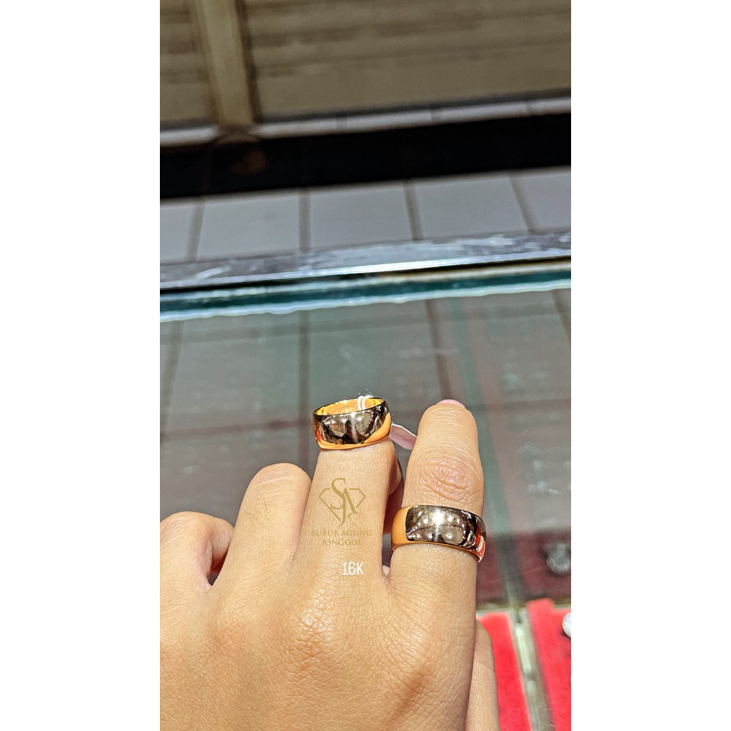 Cincin bold polos 16k rosegold