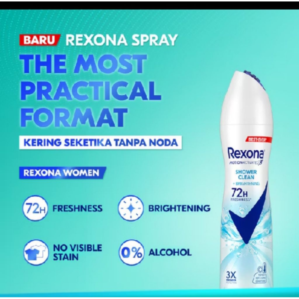(PROMO) REXONA DEODORANT SPRAY SHOWER CLEAN 135ML