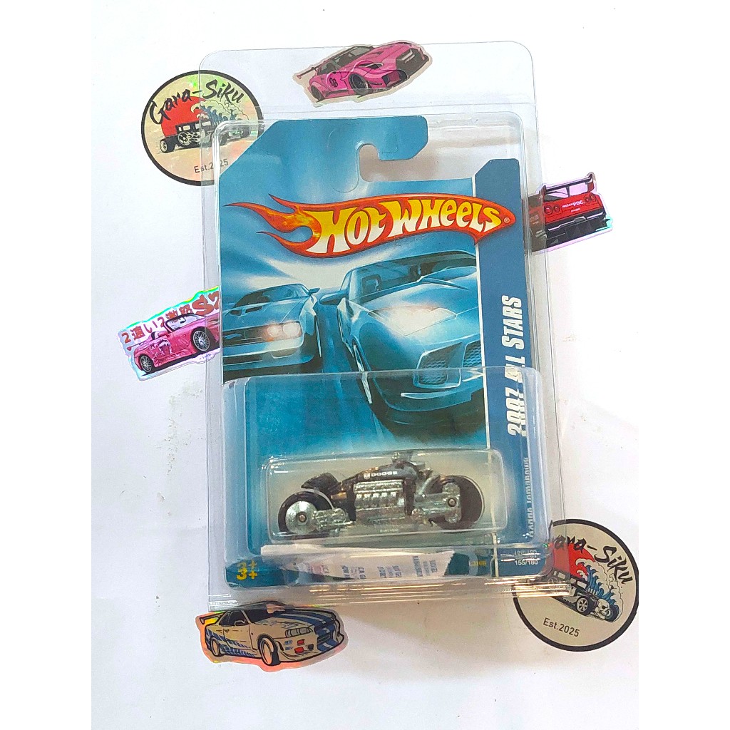 HOT WHEELS BLUECARD DODGE TOMAHAWK 2007 ALL STARS RARE VHTF FREE PROTEKTOR
