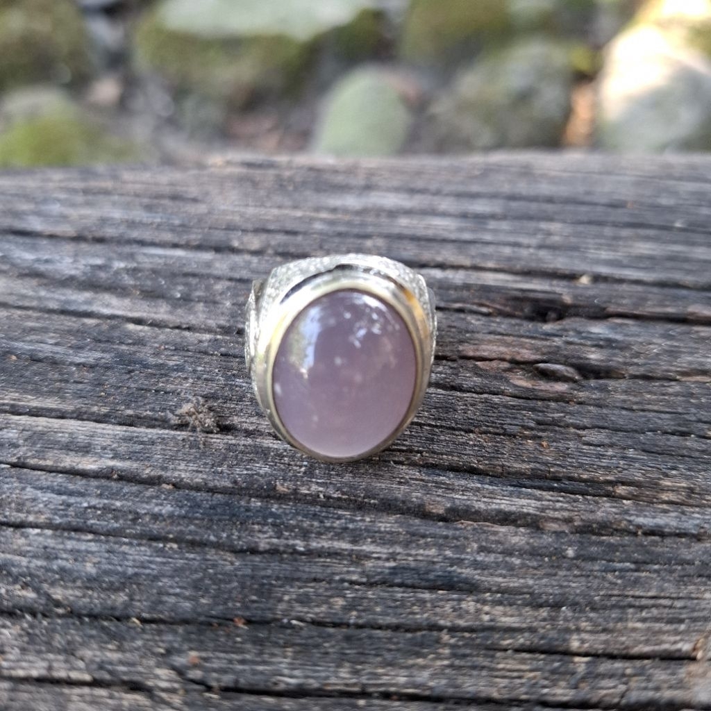 Koleksi Cincin Batu Akik Asli Lavender Baturaja