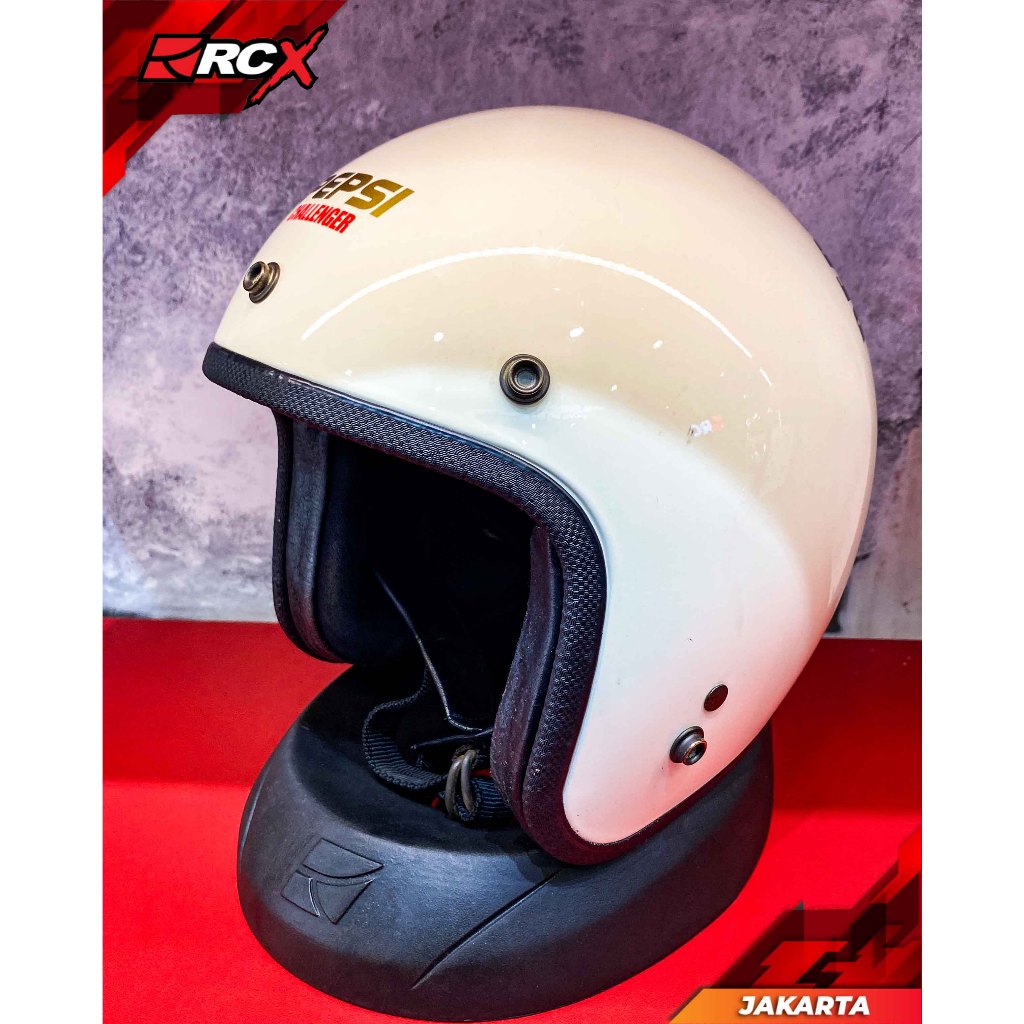 Helm Yellow Corn Open Face Pepsi Challanger White Original Second 2nd Bekas RCX