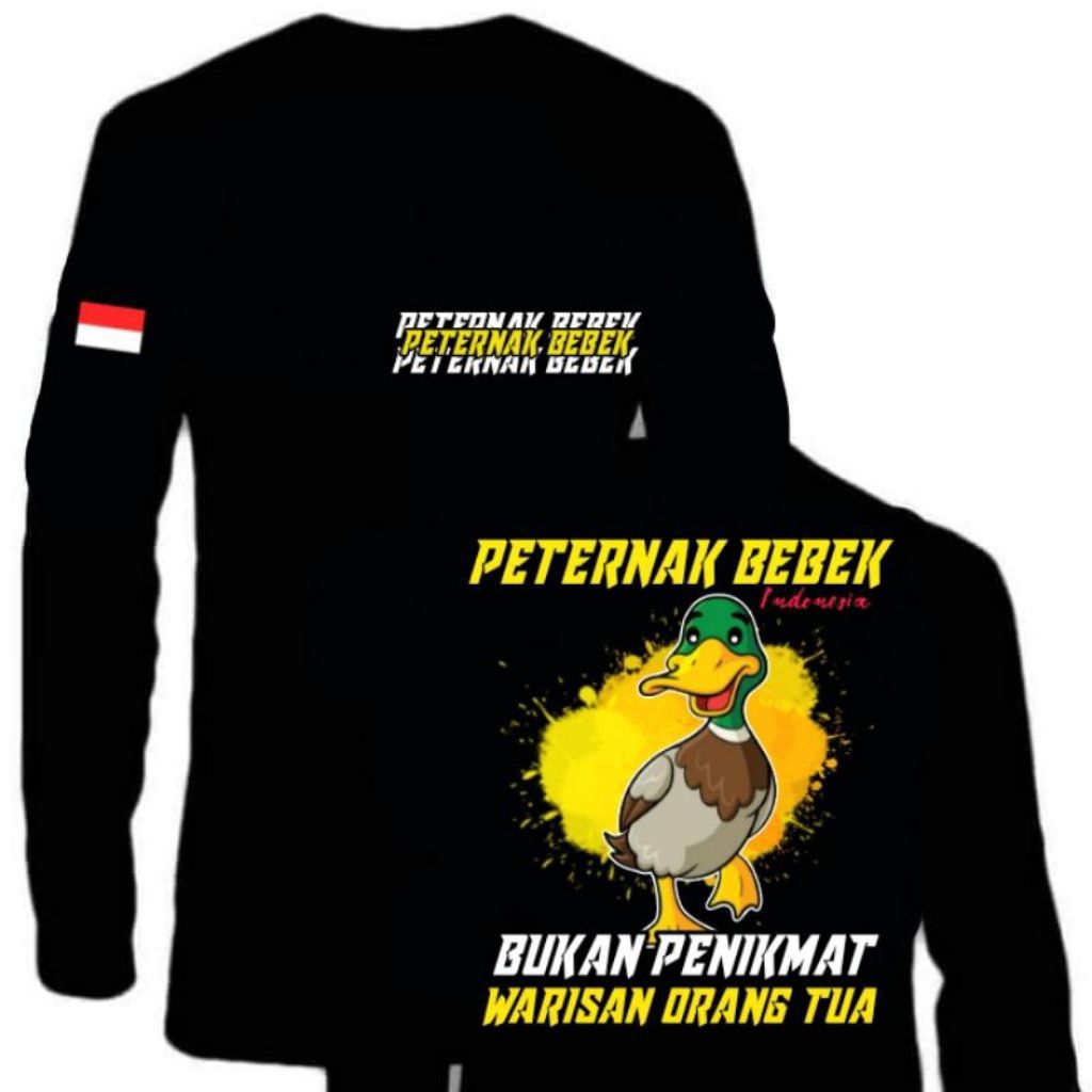 KAOS LENGAN PANJANG PETETNAK BEBEK//TSHIRT NEW