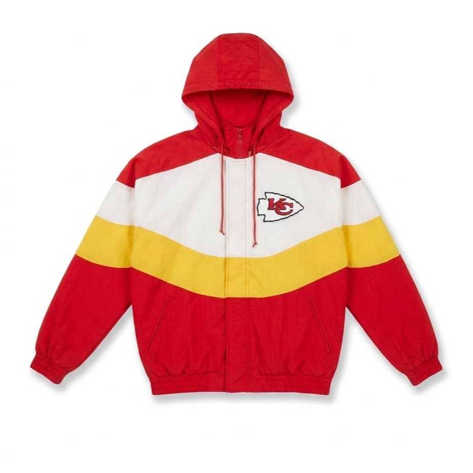 JAKET HOODIE PUFEER FULL ZIP VINTAGE APEX ONE NFL KANSAS CITY CHIEFS
