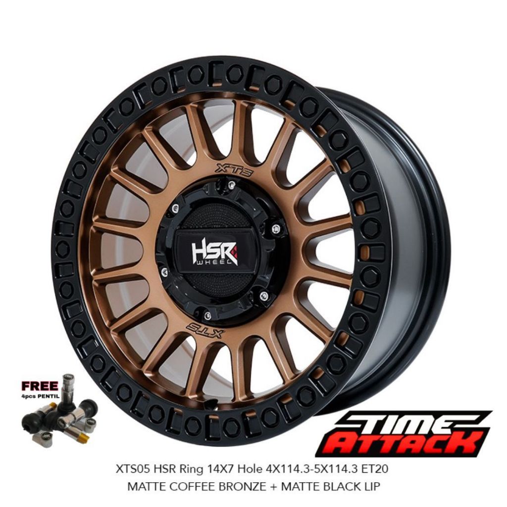 Velg Mobil Kijang Ring 14 HSR Wheel XTS05 Velg HSR R14