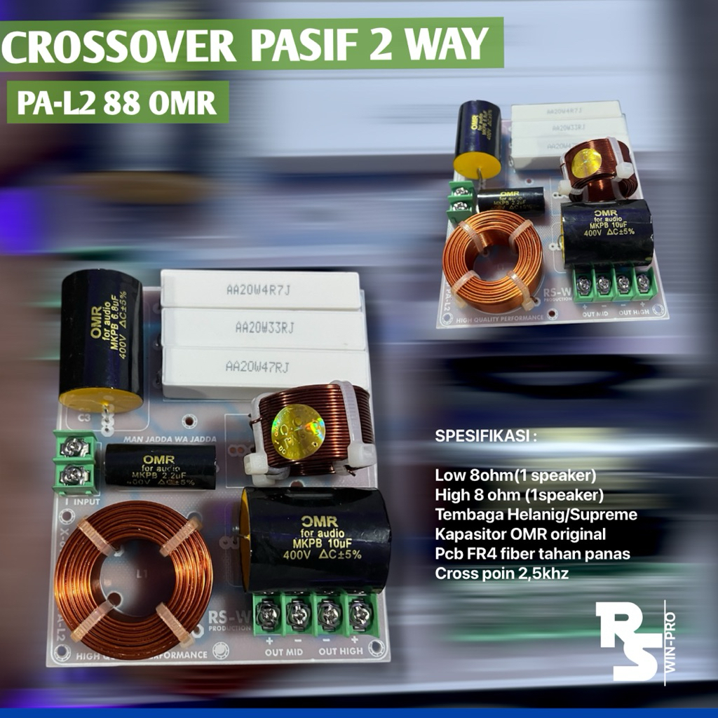 Crossover Pasif 2way mid high PA-L2 OMR 8ohm balap clarity