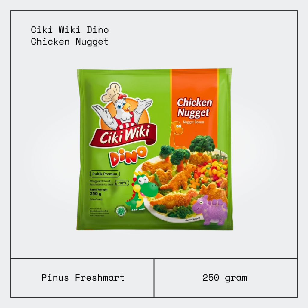 Ciki Wiki Dino Chicken Nugget  250Gr / Ciki Wiki Nugget Dino