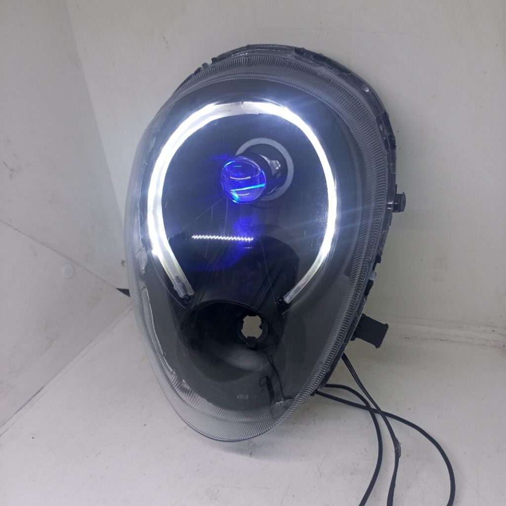 CUSTOM REFLEKTOR LAMPU DEPAN SCOOPY KARBU LAMPU H4 PLUS ALIS RUNING