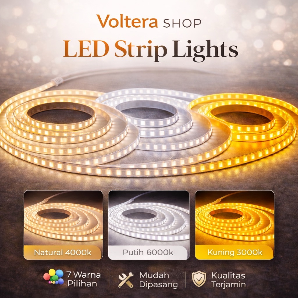 Lampu LED Strip DC 12V 2835-120L 5 Meter / LED strip 12V 120L 2835 5M