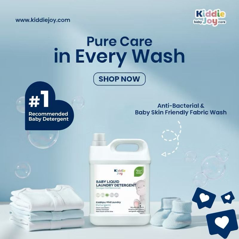 Kiddiejoy Baby Liquid Detergen Bayi /Baby Laundry Detergent Liquid 1000 ml Eco-friendly