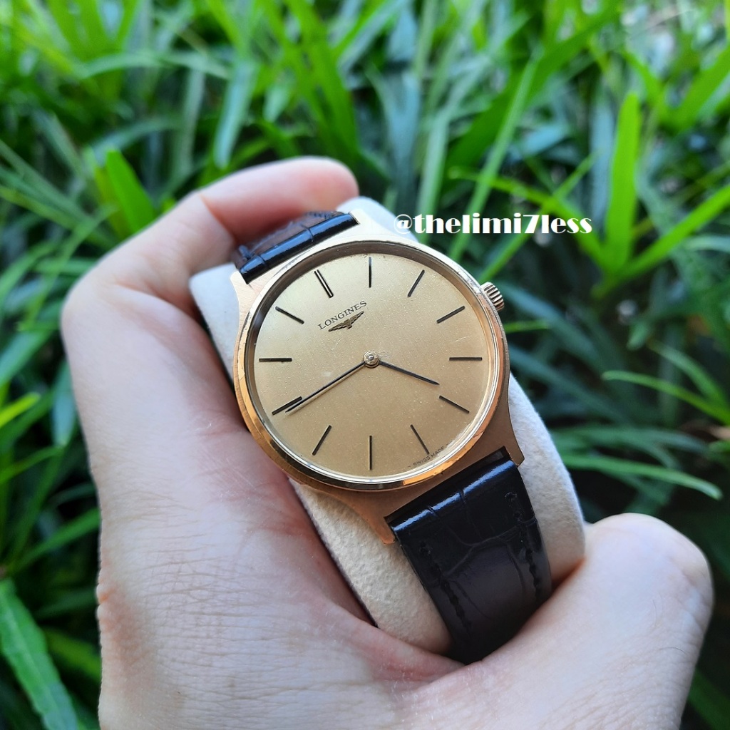 Jam tangan Longines La Grande Classique swiss made mechanical 17 jewels gold plated ref 17 943 358 d