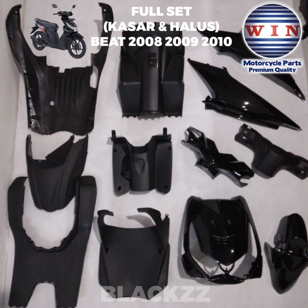 Cover Body Full Set Beat Karbu Lama 2008 2009 2010 HITAM (KASAR & HALUS) Original WIN / COMPLETE SET