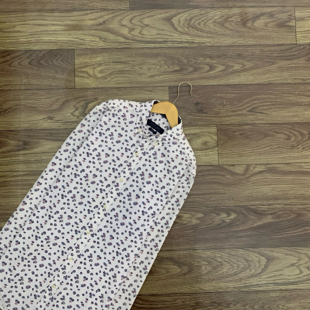 Kemeja ZARA MAN Branded Retro Floral Long Sleeve
